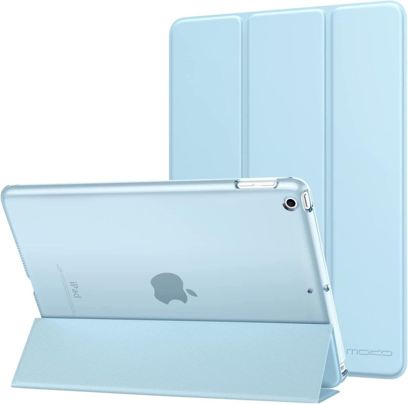 Moca Compatible Smart flip Cover case for Apple iPad 9.7 inch 2017 2018 iPad 5th 6th Generation A1893 A1954 A1822 A1823 Smart case Cover (Aqua Blue) - Image 1