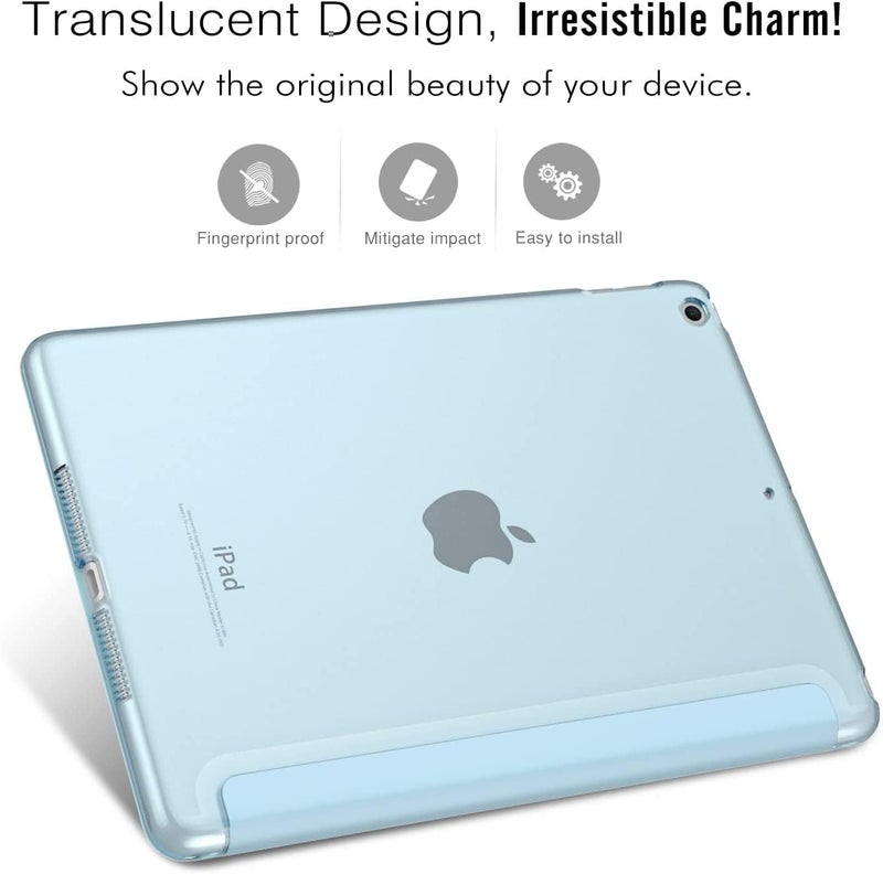 Moca Compatible Smart flip Cover case for Apple iPad 9.7 inch 2017 2018 iPad 5th 6th Generation A1893 A1954 A1822 A1823 Smart case Cover (Aqua Blue) - Image 4
