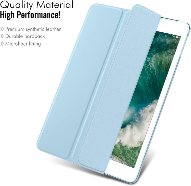 Moca Compatible Smart flip Cover case for Apple iPad 9.7 inch 2017 2018 iPad 5th 6th Generation A1893 A1954 A1822 A1823 Smart case Cover (Aqua Blue) - Image 5