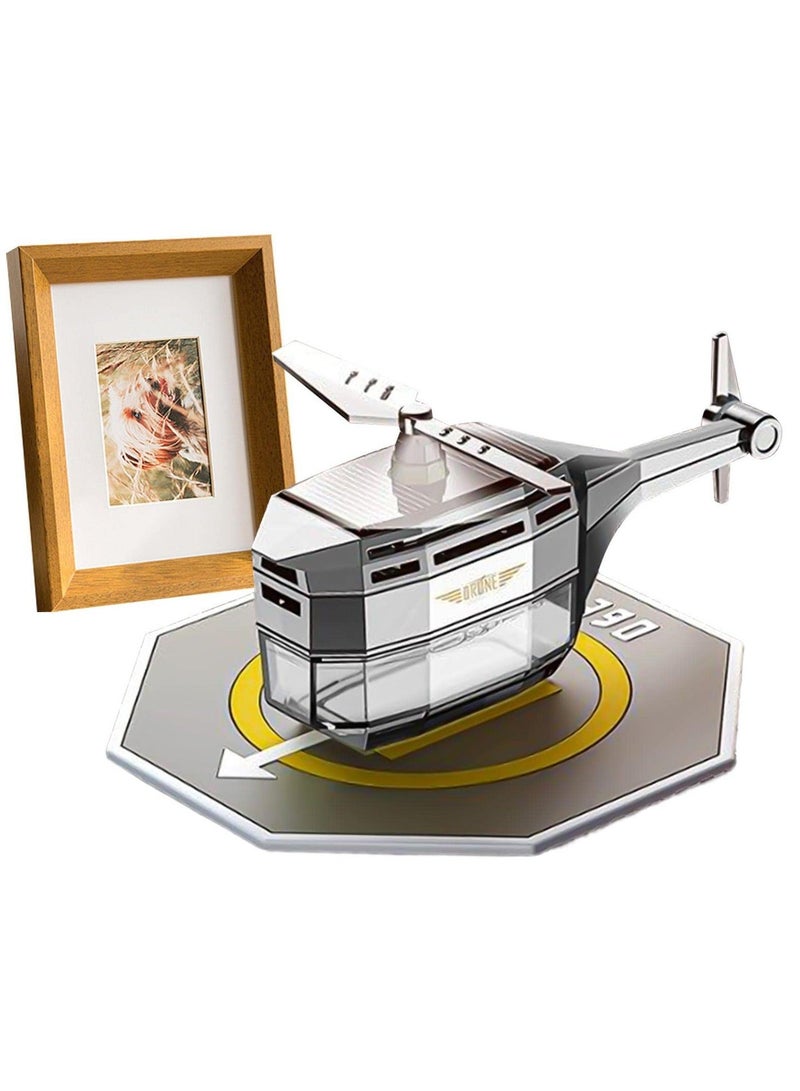شو وو Car Helicopter Solar Aromatherapy Air Freshener | Auto-Rotating Airplane Design Diffuser - Lasting Light Fragrance for & Home Interior Decoration and Purification - Image 5