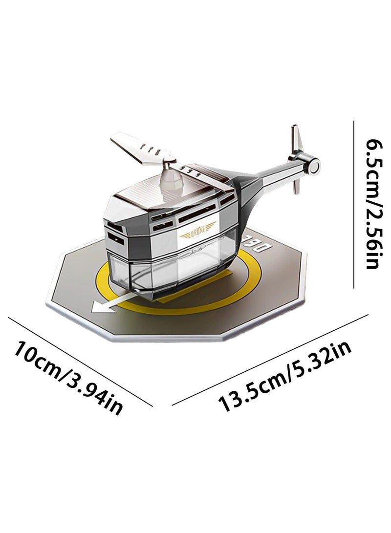 شو وو Car Helicopter Solar Aromatherapy Air Freshener | Auto-Rotating Airplane Design Diffuser - Lasting Light Fragrance for & Home Interior Decoration and Purification - Image 3