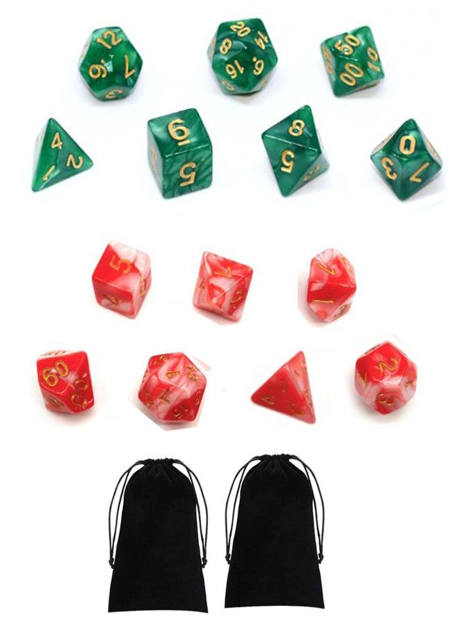 BdelrinQue 16PCS Polyhedral Dices Sets for RPG Games, Complete Dice Collection with D4 D6 D8 D10 D12 D20 D50, Premium Dice Cubes for Tabletop Gaming, Board Game Accessories, Gift for Games Lovers - Image 1