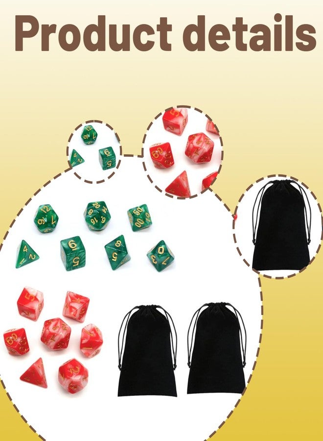 BdelrinQue 16PCS Polyhedral Dices Sets for RPG Games, Complete Dice Collection with D4 D6 D8 D10 D12 D20 D50, Premium Dice Cubes for Tabletop Gaming, Board Game Accessories, Gift for Games Lovers - Image 2