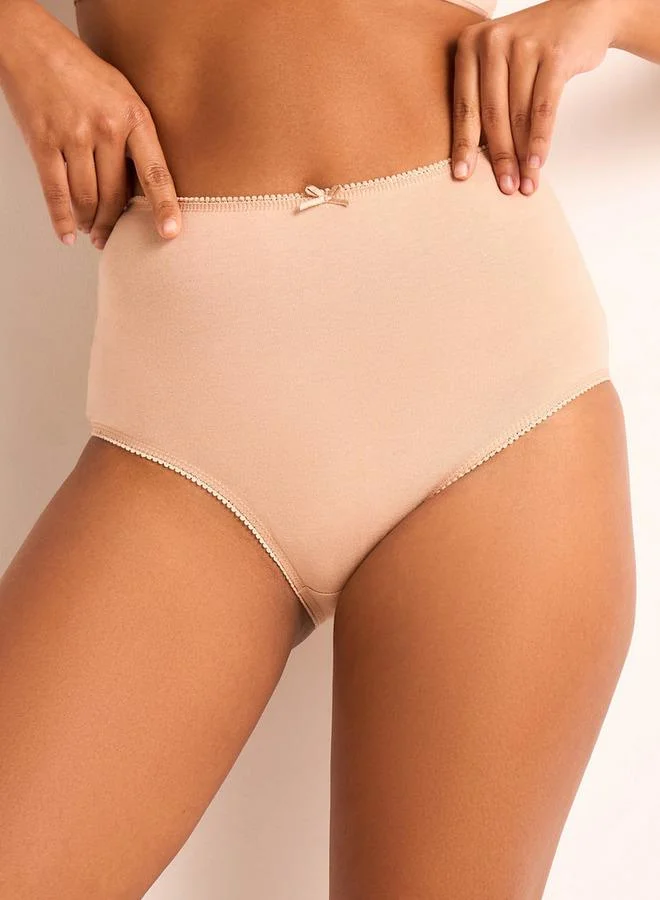 Splash FAV  Set of 5 - Full Briefs High Waist with Lace Trim for Women | Best Price UAE