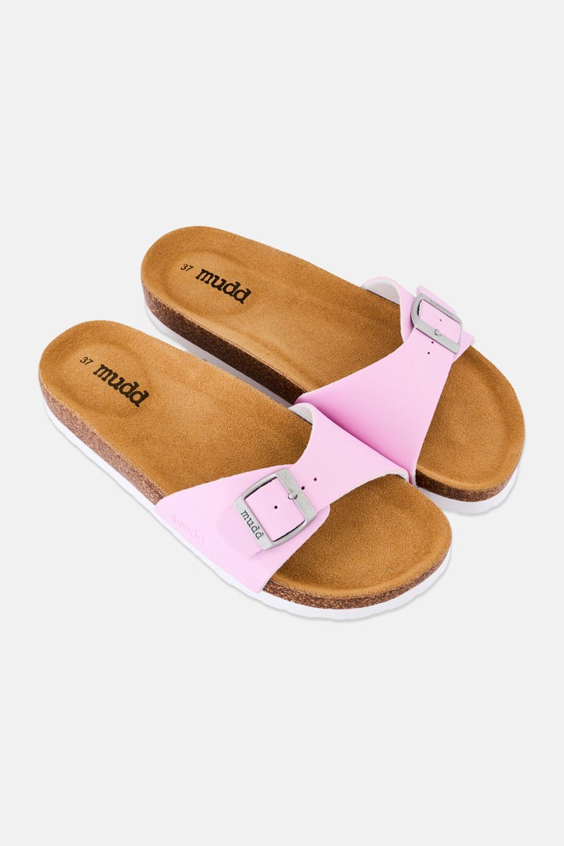 Mudd Women Slip On Cork Sandals, Pink - Image 2
