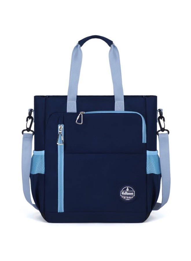 Edison Tutoring Bag For Primary And Secondary School Students, Shoulder Bag, Crossbody Bag, Tutoring Bag, Water-resistant Handbag, Art Bag Bx03-1 Light Blue - Image 1