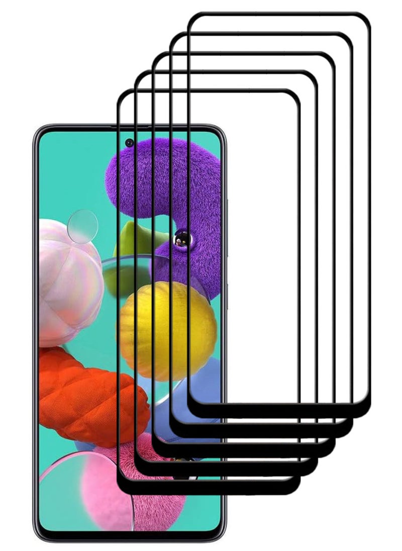 ACLIX 5 Pieces Antistatic ESD Dustproof Premium Quality High Definition Tempered Glass Screen Protector Designed For Samsung Galaxy A51 - Image 1