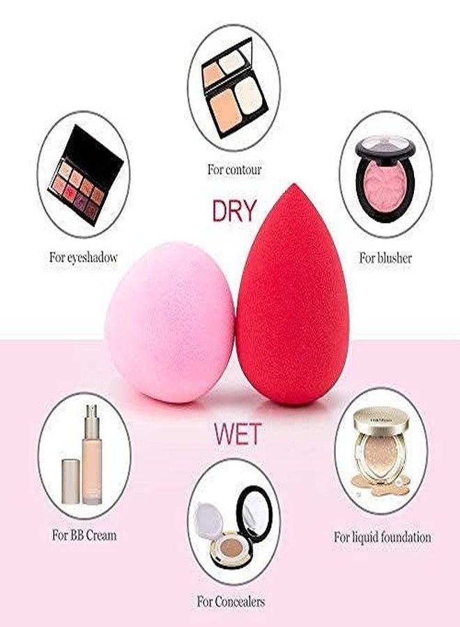 BANIRA Makeup Sponge Beauty Blender Sponges with Powder Brush,5 pcs set Face makeup Foundation Blending Sponge for Liquid Cream and Powder, Professional Beauty Sponge Blender & Kabuki Brush - Image 2
