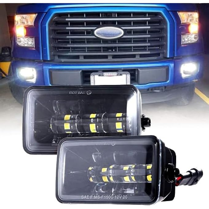 BICYACO 2018 Upgrade Led Fog Lights For 20152018 Ford F150 4 Inch Led Fog Light Assembly Kit48W Cree Waterproof Led Bumper Lamps Set1Pair - Image 1