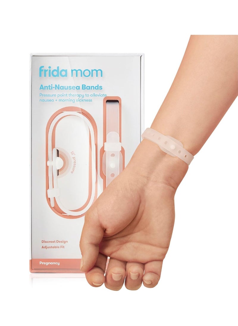 frida mom - Anti-Nausea Bands | 2 Pack | Drug-Free Morning Sickness Relief | Acupressure Therapy for Nausea & Vomiting | Adjustable, Discreet & Comfortable | With Storage Case - Image 1