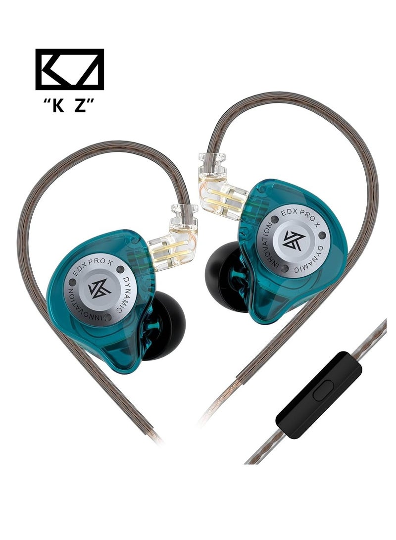 KZ EDX Pro X iem in Ear Earphone, Single Dynamic Driver HiFi in-Ear Monitor with Ergonomic Shape, Wired Gaming Earbud, Detachable Cable for Audiophile (With Mic) - Image 1
