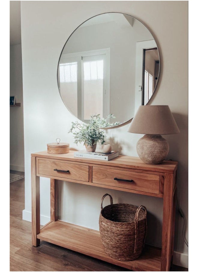 Art Wood Console Tables 35x110x90 Cm-Beige 