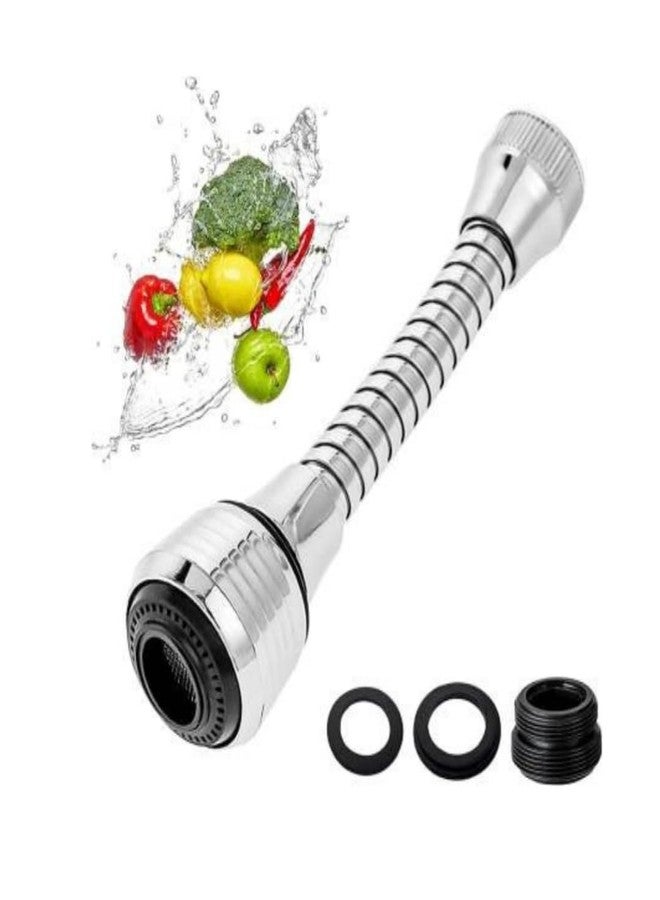 Cossimo بخاخ صنبور COSSIMO Turbo Flex 360 متعدد الاستخدامات في الحمام/المطبخ، مزود بخاصية تمديد صنبور المياه، ونظام رش موفر للمياه، وفوهة رأس قابلة للتعديل (عبوة من قطعة واحدة). - Image 1