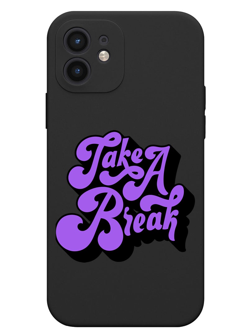 Theodor Protective Slim Fit Case Liquid Silicone Cover with Full Body Protection Anti-Scratch Shockproof Case For iPhone 12 Black  - talk less do more copy  - Image 1