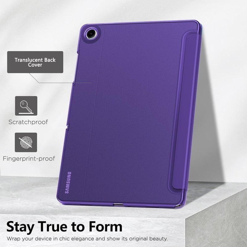 MoKo Case for Galaxy Tab A11+ Plus/A9+ 11-Inch 2025/2023, Slim Stand Protective Smart Cover with Hard PC Translucent Back Shell for Galaxy Tab A11+/A9 Plus Tablet, Deep Purple - Image 5