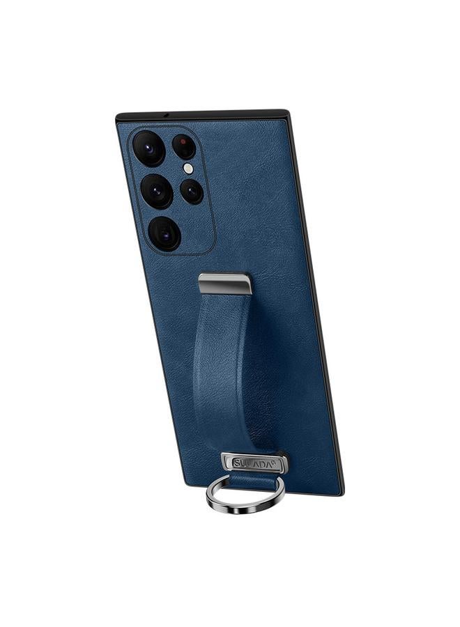 The Bros Case For Samsung Galaxy S24 Ultra 5G PC Hybrid Leather Texture Skin Feel Shockproof Phone Case