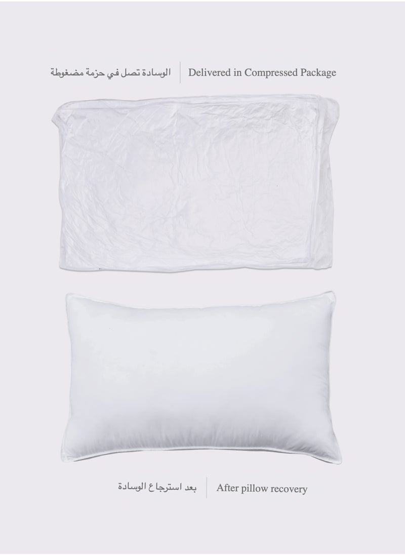 Master Home Textile Cotton Bedding Pillow for Sleeping, Fluffy Down Alternative Filling Breathable Pillow (Cotton)  - Image 3