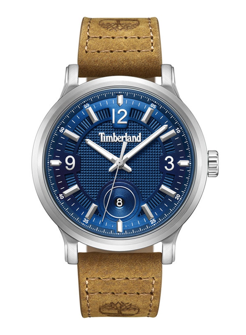 Timberland Men Driscoll Blue Dial Leather Strap Analog Watch for Men, 46mm - Image 1