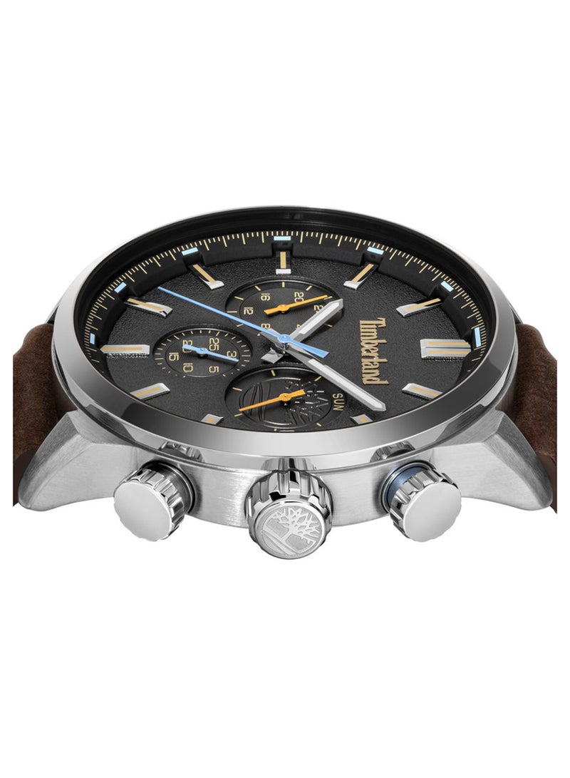 Timberland Men Driscoll Blue Dial Leather Strap Analog Watch for Men, 46mm - Image 4
