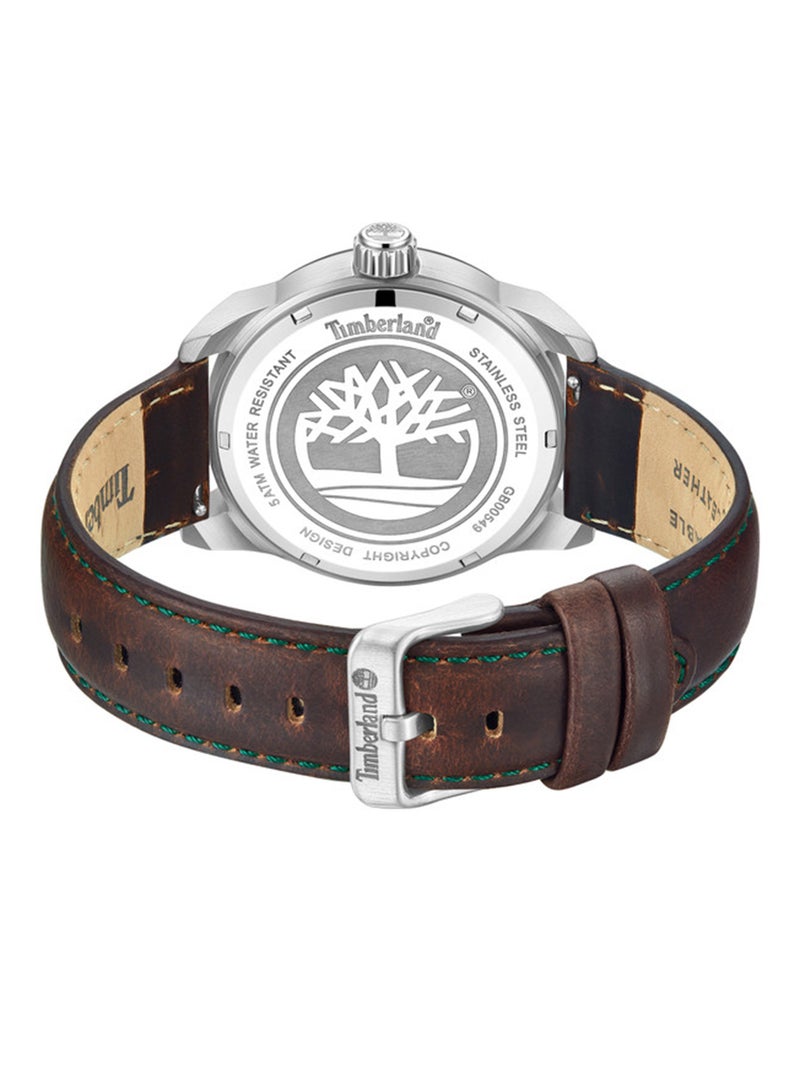 Timberland Men Driscoll Blue Dial Leather Strap Analog Watch for Men, 46mm - Image 3