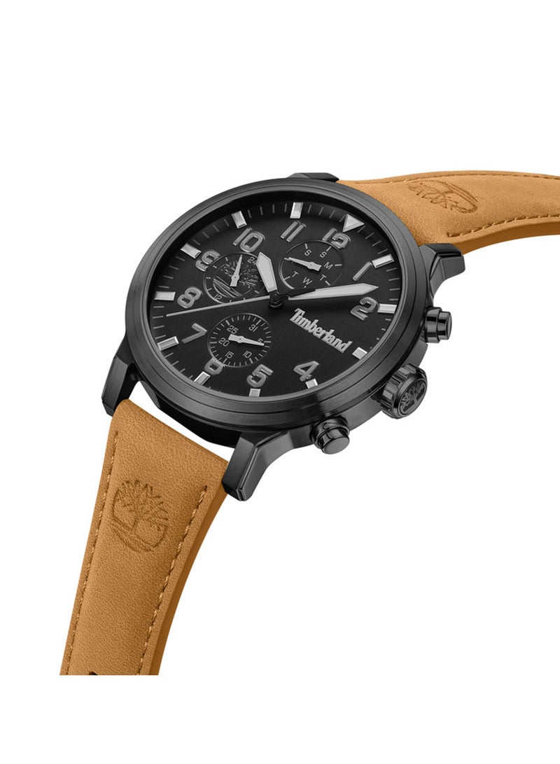 Timberland Men Driscoll Blue Dial Leather Strap Analog Watch for Men, 46mm - Image 2