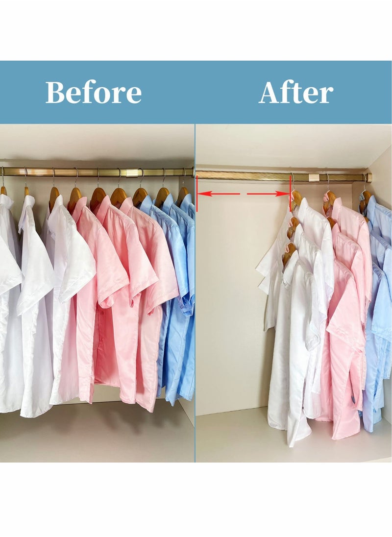 SYOSI Hanger Hooks Connecter, Thicken, Load 20 Pounds, Cascading Clothes for Heavy Duty Space Saving Connection Hooks (100Pcs)  - Image 3