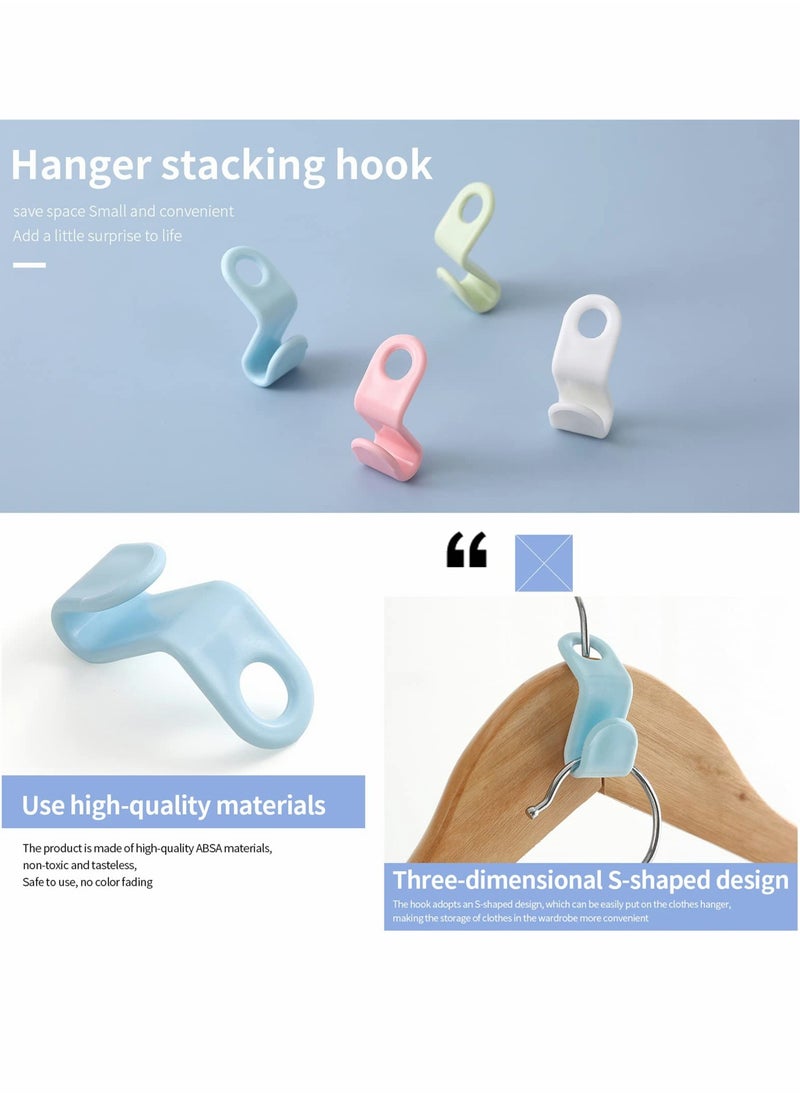 SYOSI Hanger Hooks Connecter, Thicken, Load 20 Pounds, Cascading Clothes for Heavy Duty Space Saving Connection Hooks (100Pcs)  - Image 4