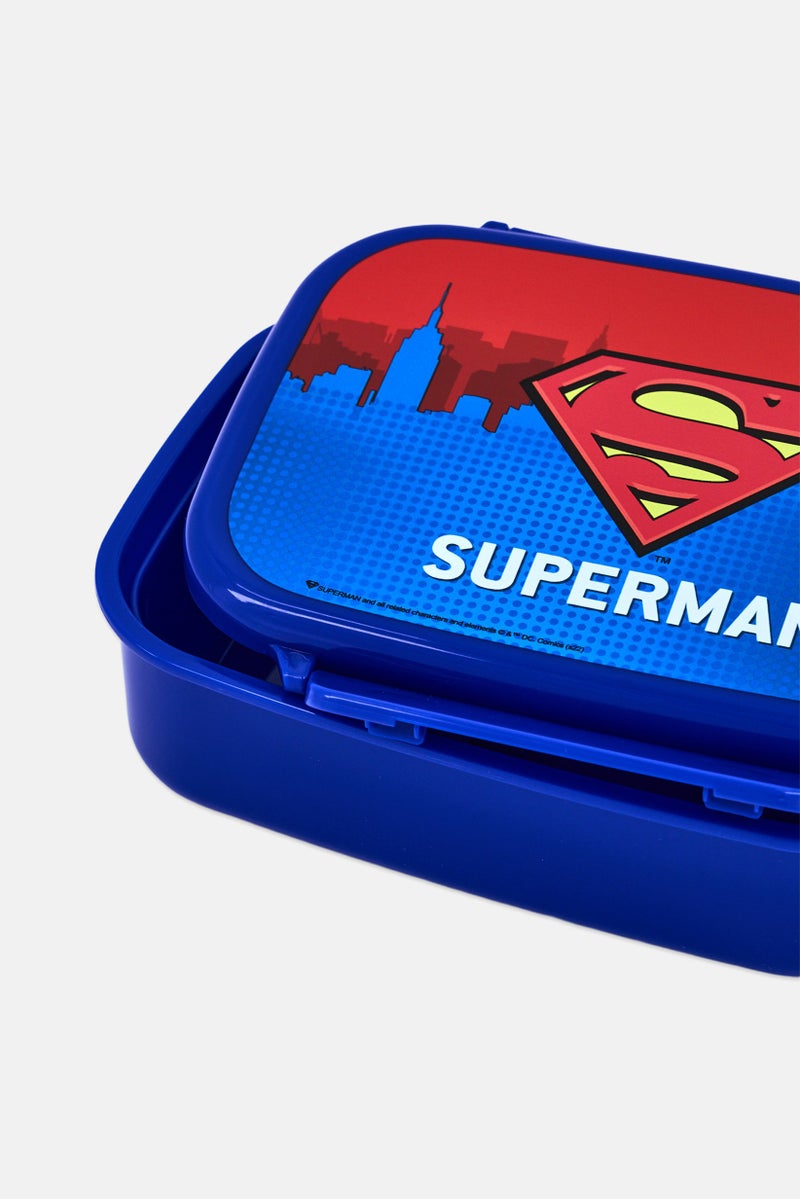 SUPERMAN Kids Boy Superman Lunch Box, Blue - Image 3