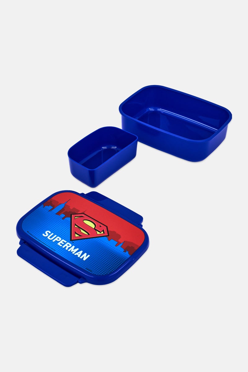 SUPERMAN Kids Boy Superman Lunch Box, Blue - Image 2