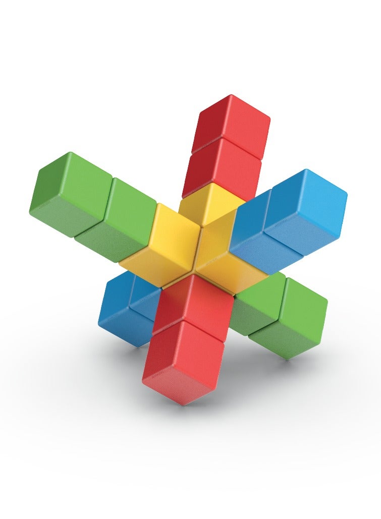 جيوماغ Geomag Magicube  Magnetic Cubes Starter Set 6pcs Magnet Toys Building Construction for Children STEM Creativity Imagination, Recreational Conventional Educational Made in Switzerland 1Y - Image 5