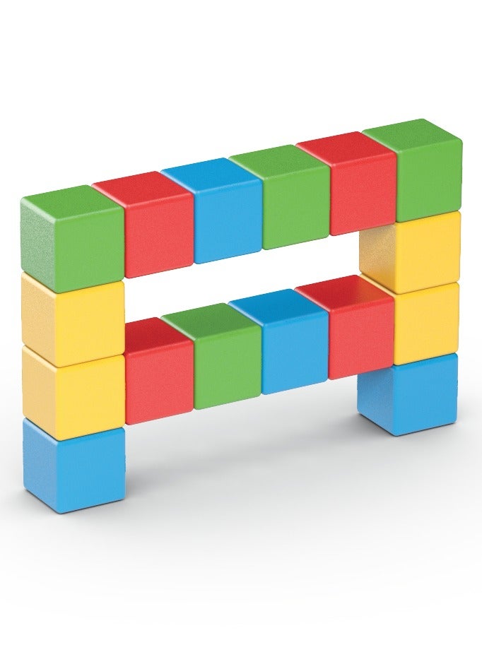 جيوماغ Geomag Magicube  Magnetic Cubes Starter Set 6pcs Magnet Toys Building Construction for Children STEM Creativity Imagination, Recreational Conventional Educational Made in Switzerland 1Y - Image 3