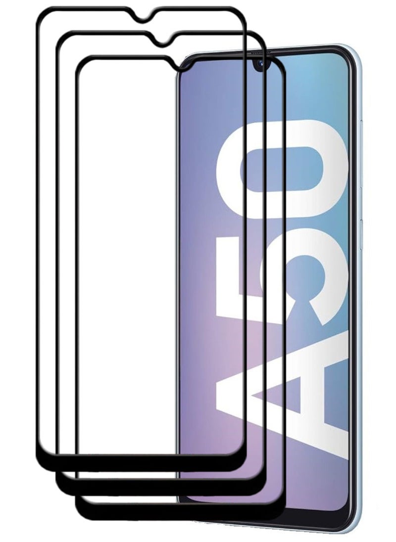 ACLIX 3 Pieces Antistatic ESD Dustproof Premium Quality High Definition Tempered Glass Screen Protector Designed For Samsung Galaxy A50 - Image 1