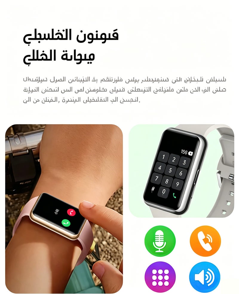 سوار ذكي للرجال والنساء مزود بمنبه أوقات الصلاة، مراقبة معدل ضربات القلب وضغط الدم والنوم، متتبع لياقة رياضي متوافق مع شاومي وهواوي وأنظمة آي أو إس وأندرويد - Image 3