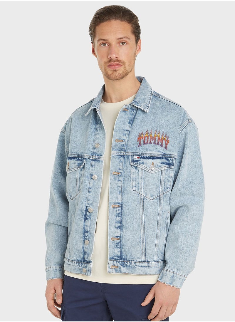 TOMMY JEANS - Light Wash Denim Jacket - Image 1