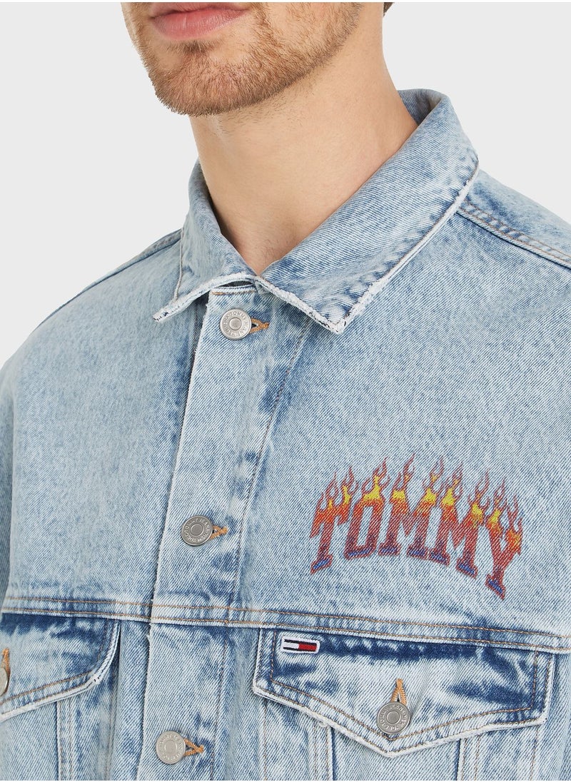 TOMMY JEANS - Light Wash Denim Jacket - Image 1
