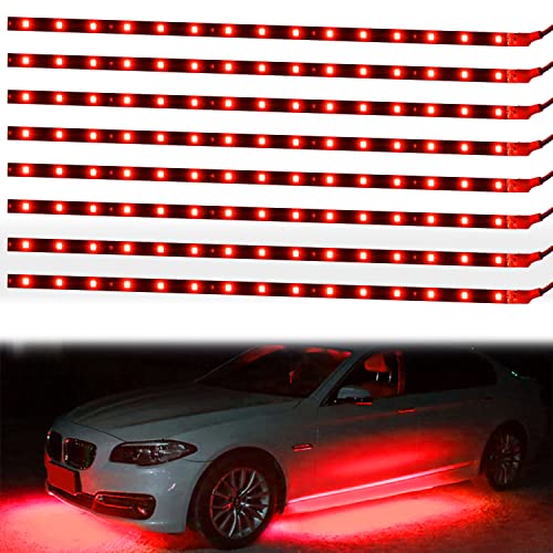 XTAUTO XT AUTO 8pcs 12V Super Bright 30cm 15 LED Flexible Waterproof LED Strip Light for Car Interior & Exterior Decoration DRL Day Running Light Or Boat Bus Garden - Image 1