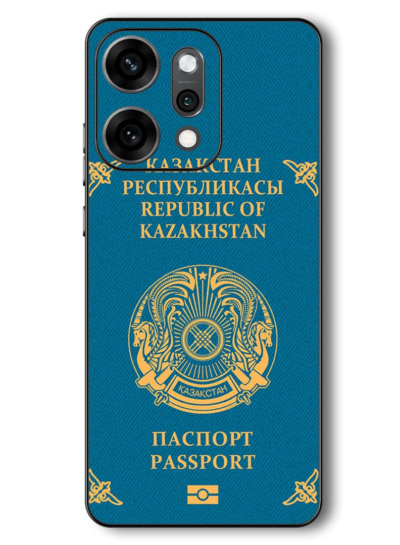 Theodor Case Compatible with Oppo Reno 14 Pro 6.83 Inch Protection Shockproof Bumper Cover Kazakhstan Passport - Image 1