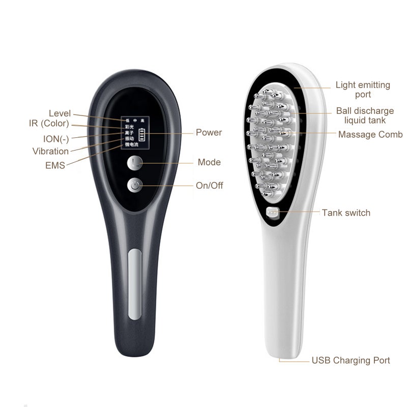 USB Hair Scalp Applicator Comb for Medicine Scalp Head Fluid Comb Essential Oil Hair Treatment Device Hair Scalp Massager Brush Growth for Head Brush - Image 3