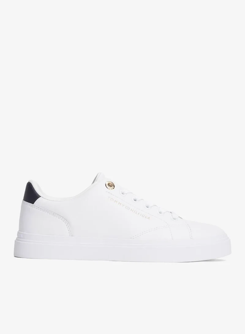 TOMMY HILFIGER Leather Metallic Logo Cupsole Trainers