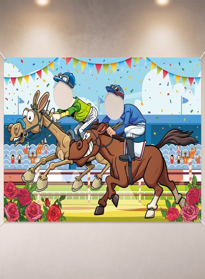 زينة لافتة صور سباق كنتاكي ديربي - مستلزمات وديكورات حفلات يوم سباق الخيل - Image 1