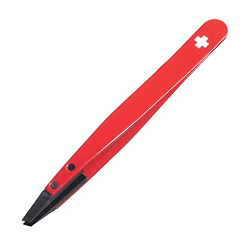 Rubis Classic Techno Swiss Cross Tweezers, Epoxy Coated Stainless Steel for Precise Eyebrows and Hair Removal 1KS101,Rubis Switzerland Swiss Made World Renowned Precision - Image 1