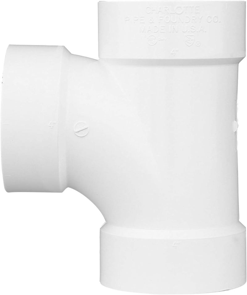 CHARLOTTE PIPE 4 Inch DWV Sanitary TEE for Drain, Waste and Vent Applications - Image 5