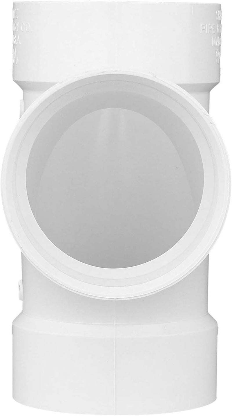 CHARLOTTE PIPE 4 Inch DWV Sanitary TEE for Drain, Waste and Vent Applications - Image 2