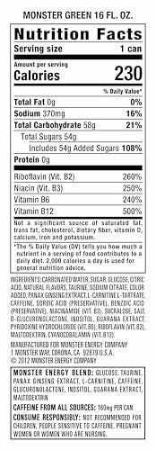 Monster Energy Drink, Green, Original, 16 Ounce (Pack of 15) - Image 2