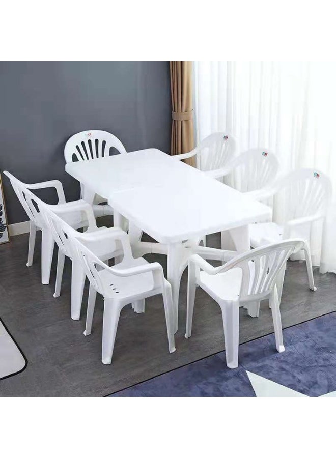 CityRiya-Long Kitchen Dining Chair Set of 4, 4 Pcs Dining Chairs, 44 * 40 * 82cm Kitchen Chair, Portable Outdoor Camping Chairs for Picnic (4 Chairs) - Image 5