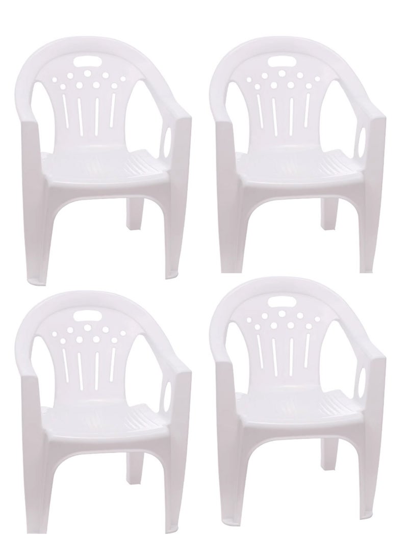 CityRiya-Long Kitchen Dining Chair Set of 4, 4 Pcs Dining Chairs, 44 * 40 * 82cm Kitchen Chair, Portable Outdoor Camping Chairs for Picnic (4 Chairs) - Image 1