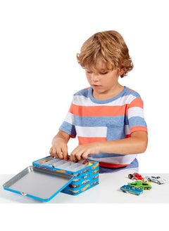 Klein Theo Klein 2883 Hot Wheels Storage Case I Made of Metal I with Storage Compartments for up to 18 Cars I Dimensions: 21 cm x 15.5 cm x 8.5 cm I Toy for Children Aged 3 Years and up Multi - Colored  - Image 4