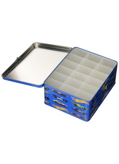 Klein Theo Klein 2883 Hot Wheels Storage Case I Made of Metal I with Storage Compartments for up to 18 Cars I Dimensions: 21 cm x 15.5 cm x 8.5 cm I Toy for Children Aged 3 Years and up Multi - Colored  - Image 2