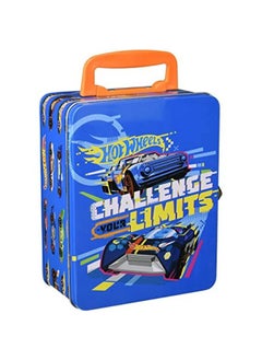 Klein Theo Klein 2883 Hot Wheels Storage Case I Made of Metal I with Storage Compartments for up to 18 Cars I Dimensions: 21 cm x 15.5 cm x 8.5 cm I Toy for Children Aged 3 Years and up Multi - Colored  - Image 1