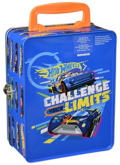 Klein Theo Klein 2883 Hot Wheels Storage Case I Made of Metal I with Storage Compartments for up to 18 Cars I Dimensions: 21 cm x 15.5 cm x 8.5 cm I Toy for Children Aged 3 Years and up Multi - Colored  - Image 3
